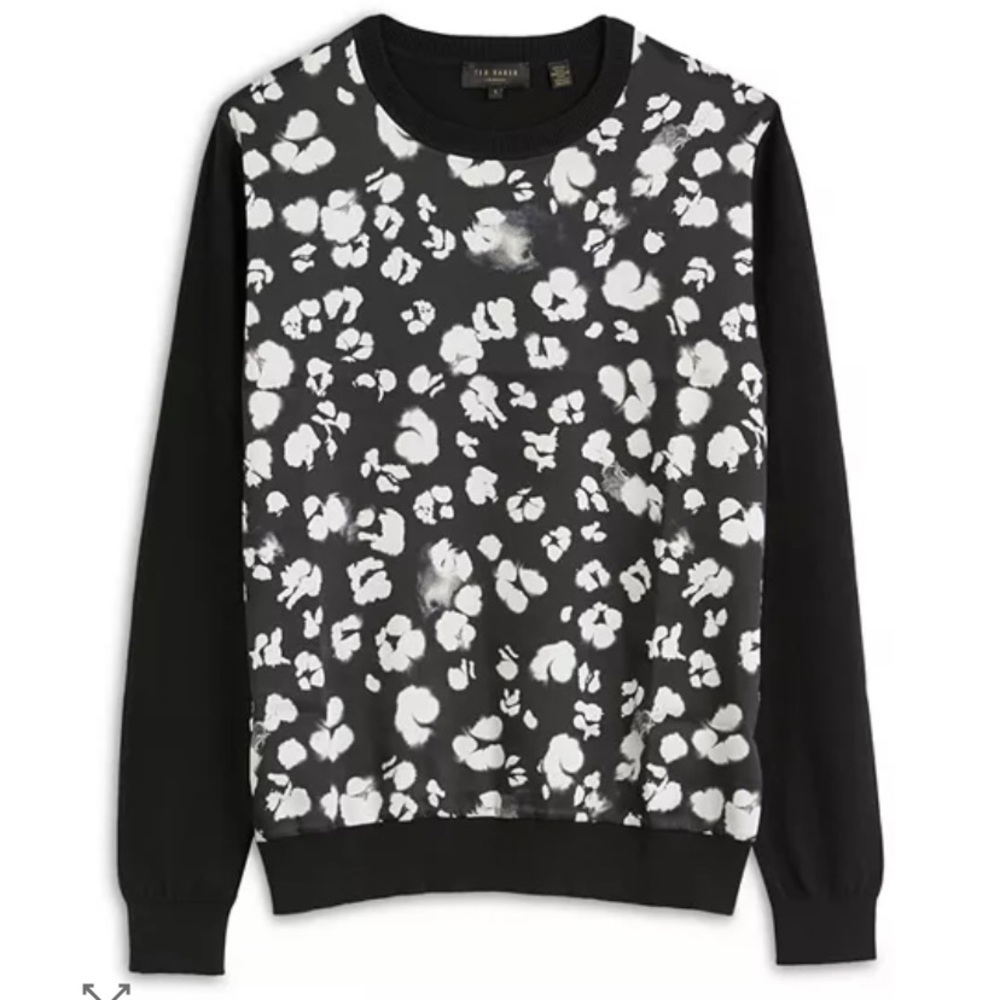 Ted Baker Chalia floral mix sweater. Size Ted 2 (U.S. 6)